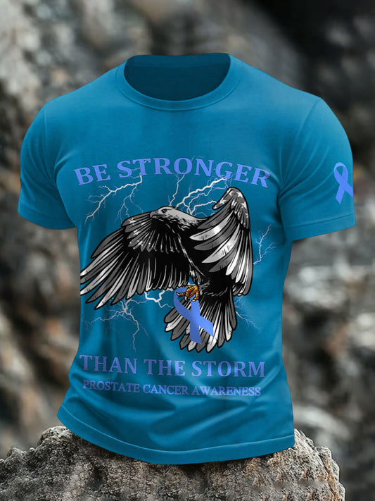 Men's be stronger than the storm prostate cancer awareness T-shirts