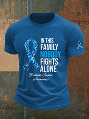 Men's Prostate Cancer Awareness Print Casual T-Shirt