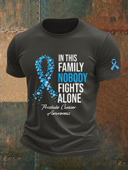Men's Prostate Cancer Awareness Print Casual T-Shirt