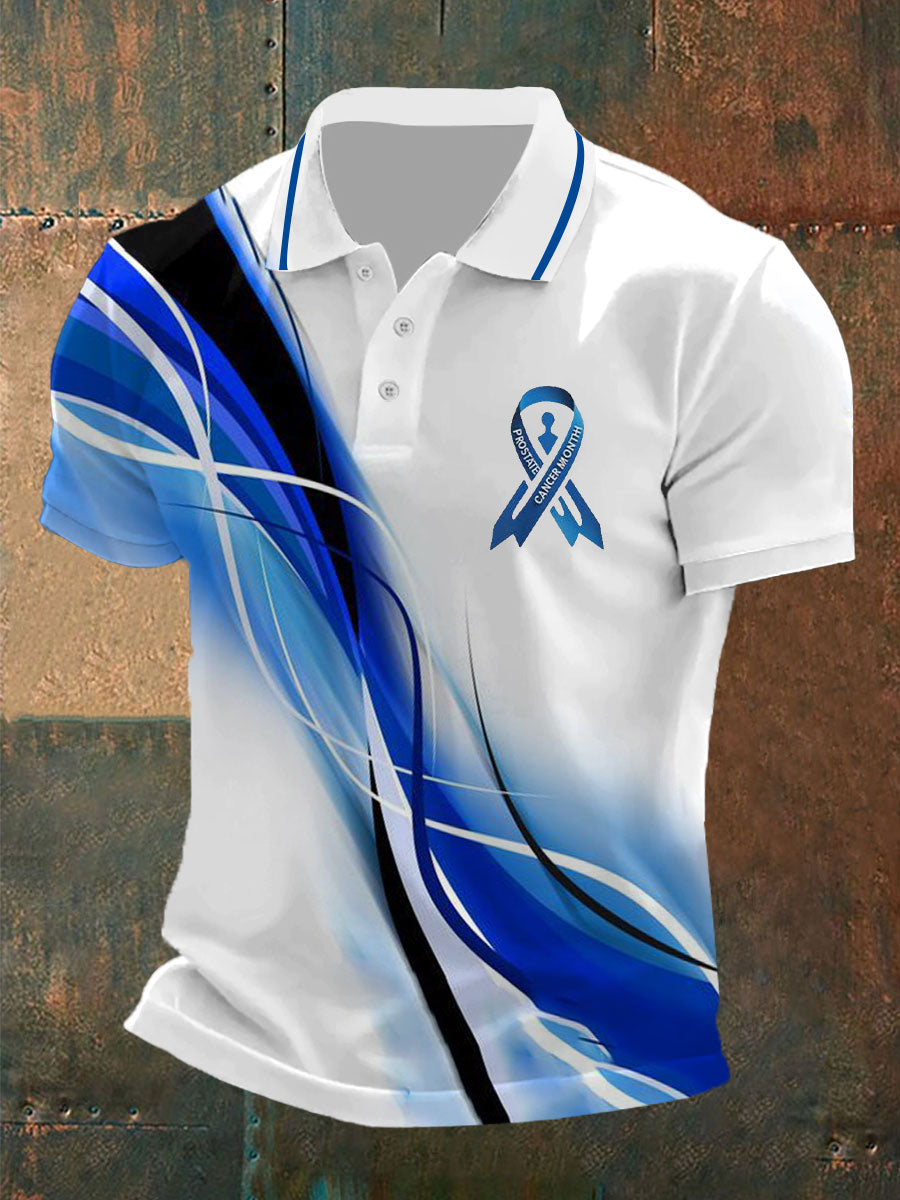 Men's Prostate Cancer Awareness Print Casual Top