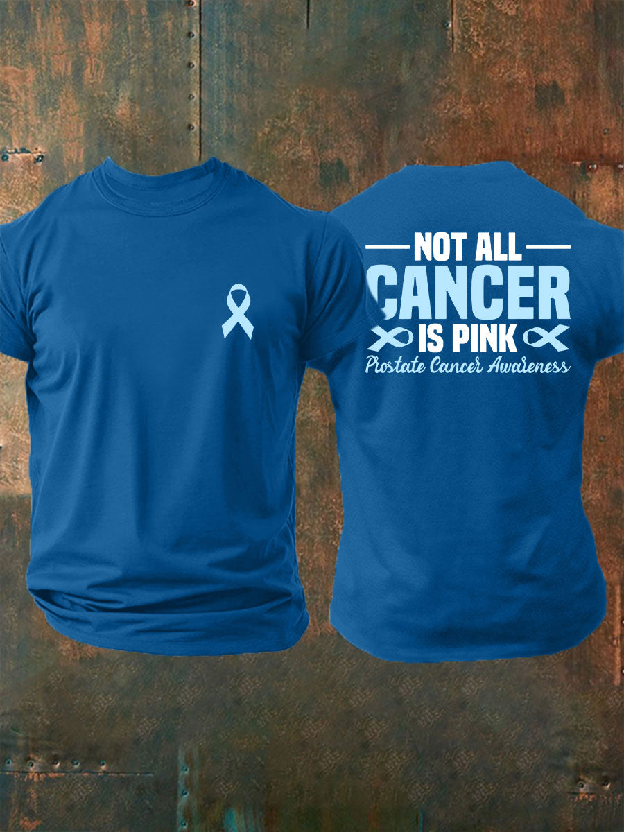 Men's Prostate Cancer Awareness Print Casual T-Shirt
