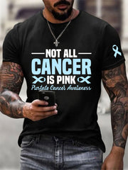 Men's Prostate Cancer Awareness Print Casual T-Shirt