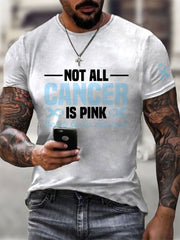 Men's Prostate Cancer Awareness Print Casual T-Shirt