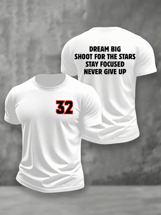 Men's Rudi Johnson Tribute Memorial Football Print short sleeves t-shirt