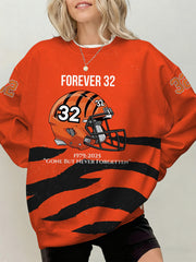 Women's Rudi Johnson Tribute Memorial Football Print Sweatshirt