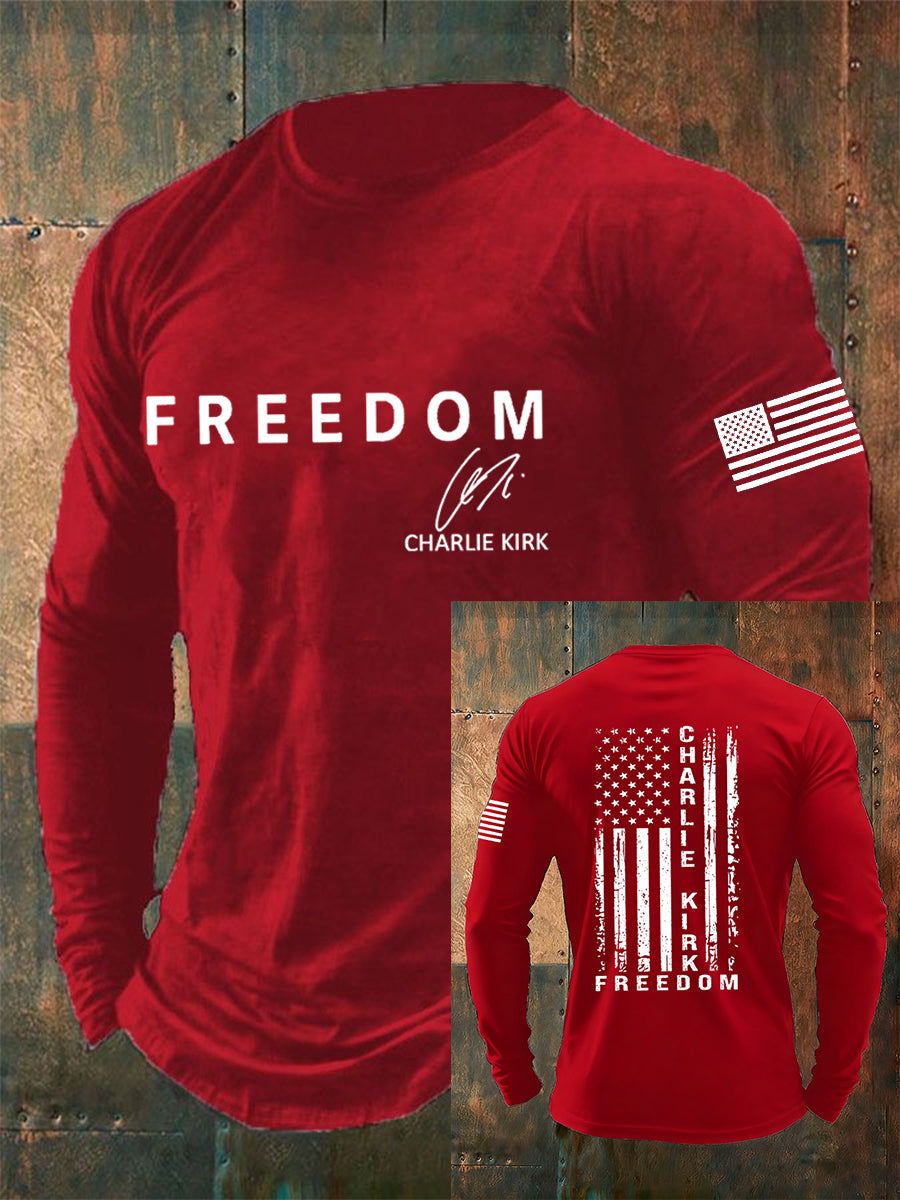 Men's Freedom Is Not Free R.I.P Charlie Kirk  Long Sleeve T-shirt