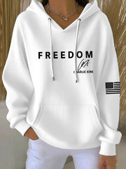 Women's Freedom Is Not Free R.I.P Charlie Kirk Long Sleeve Hoodie