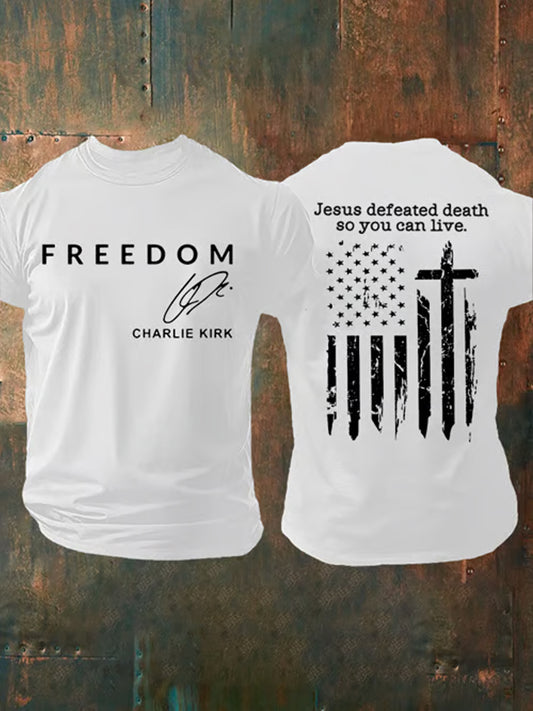 Men's Freedom Is Not Free R.I.P Charlie Kirk Short Sleeve T-shirt