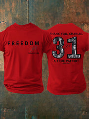 Men's Thank You Charlie 31 True Patriot Printed T-Shirt