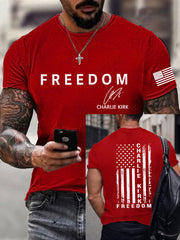 Men's Freedom Is Not Free R.I.P Charlie Kirk Short Sleeve T-shirt