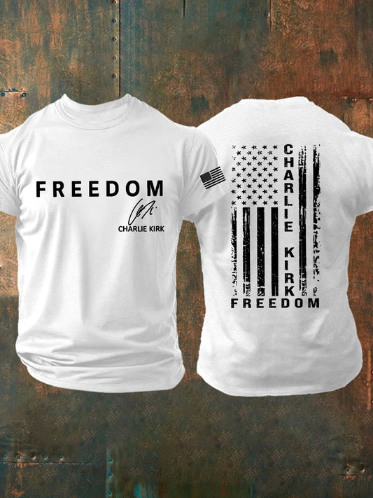 Men's Freedom Is Not Free R.I.P Charlie Kirk Short Sleeve T-shirt