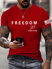 Men's Freedom Is Not Free R.I.P Charlie Kirk Short Sleeve T-shirt
