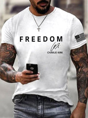 Men's Freedom Is Not Free R.I.P Charlie Kirk Short Sleeve T-shirt