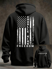 Men's Freedom Is Not Free R.I.P Charlie Kirk Oversized Drop-Shoulder Hoodie with Pockets