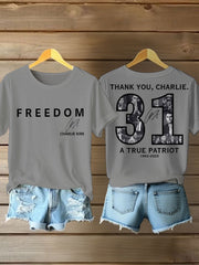 Women's Thank You Charlie 31 True Patriot Printed T-shirt