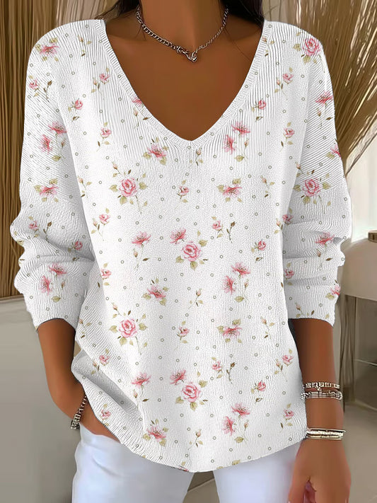 Women's Breast Cancer Pink Printed Casual Top