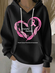Women's Breast Cancer Awareness Print Hoodie