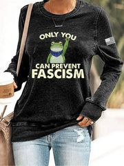 Women's Resist Frog Print Sweatshirt