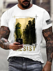 Men's Retro Resist Frog Printed T-shirt
