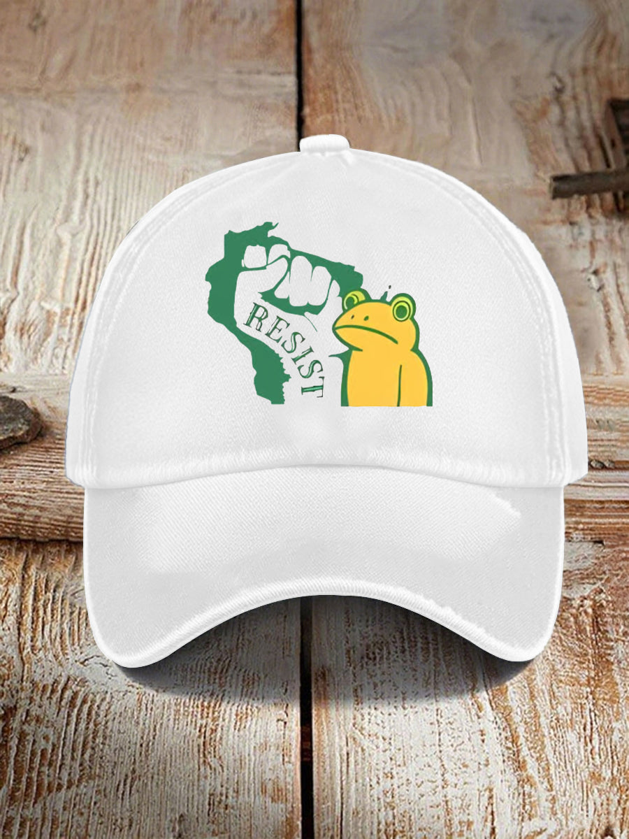 Unisex Resist Frog Print Hat