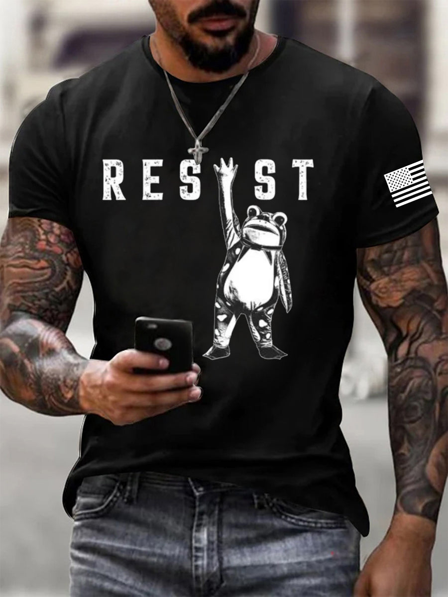 Men's Resist Frog Printed T-shirt