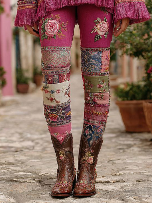 Women's botanical floral print bottoms