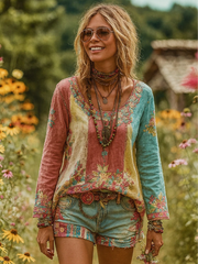 Women's flowers Printed Tops