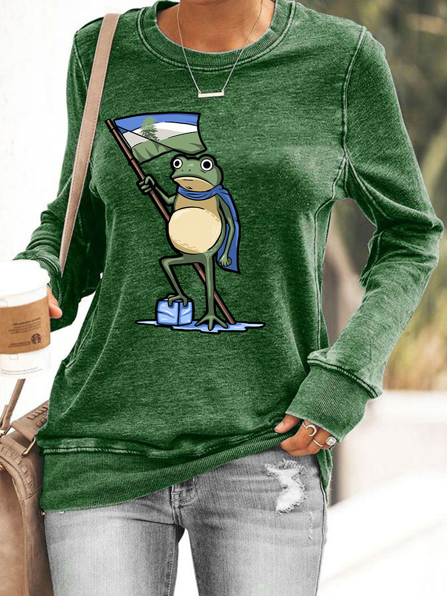 Women's Resist Portland Frog Print Sweatshirt