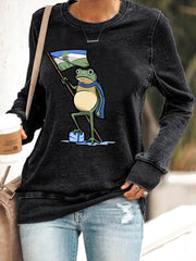 Women's Resist Portland Frog Print Sweatshirt