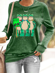 Women's Resist Portland Frog Print Sweatshirt