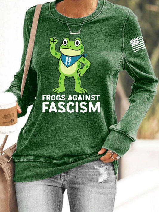 Women's Resist Frogs Against Fascism Sweatshirt