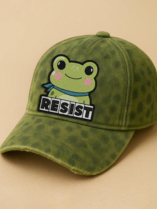 Unisex Resort Resist Frog Art Print Cap
