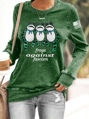 Women's Resist Frogs Against Fascism Sweatshirt
