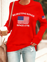Women's Rejecting Kings Since 1776 fitted sweatshirt