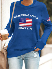 Women's Rejecting Kings Since 1776 fitted sweatshirt