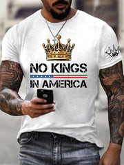 Men's No Kings In America Print Short Sleeve T-shirt