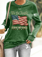 Women's We The People Serve No Kings Printed Sweatshirt