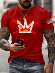 Men's No Kings Printed Casual T-shirt