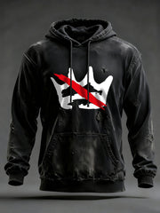 Men's No Kings Printed Casual Hoodie