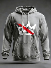 Men's No Kings Printed Casual Hoodie