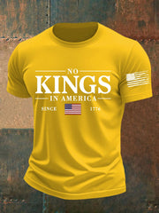 Men's No Kings In America Resist Trump Protest Patriotic T-shirt