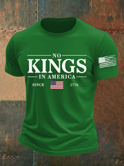 Men's No Kings In America Resist Trump Protest Patriotic T-shirt