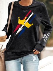 Women's No Kings Print Sweatshirt