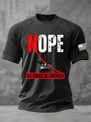 Men's No Kings Printed Casual short sleeves t-shirt