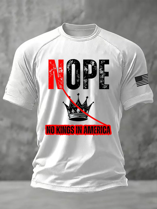 Men's No Kings Printed Casual short sleeves t-shirt