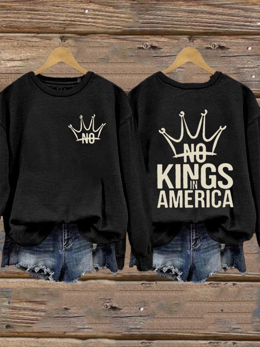 Women's No Kings In America Print Sweatshirt