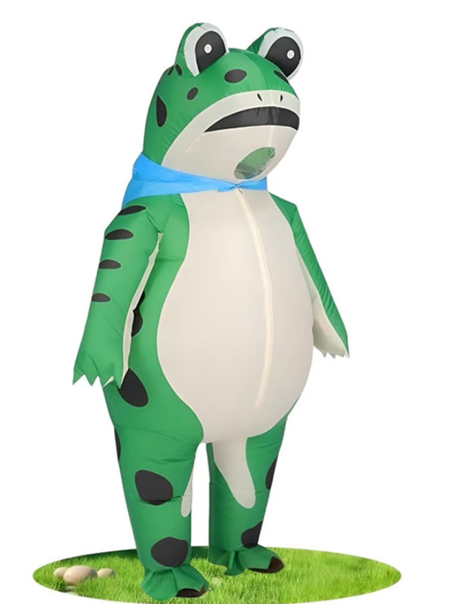 Inflatable Frog Suit (Adult 150cm-190cm, Includes Blower + Battery)