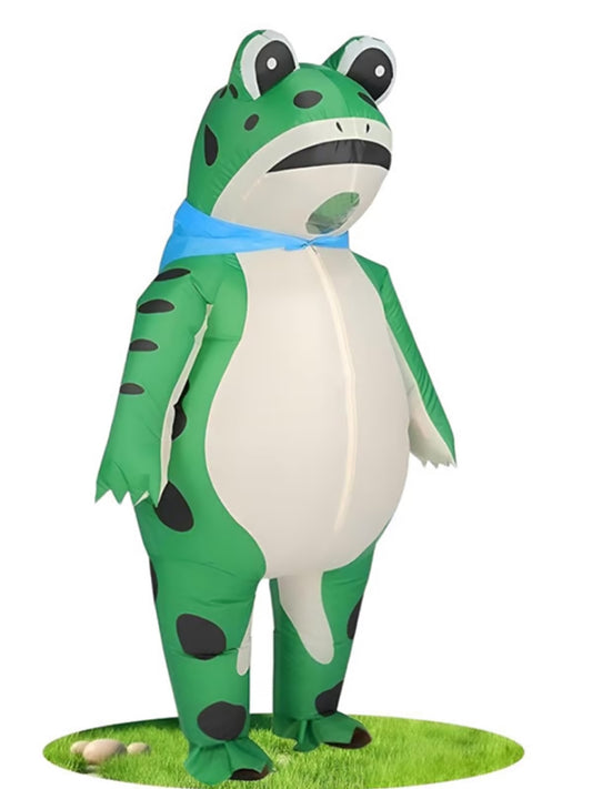 Inflatable Frog Suit (Adult 150cm-190cm, Includes Blower + Battery)