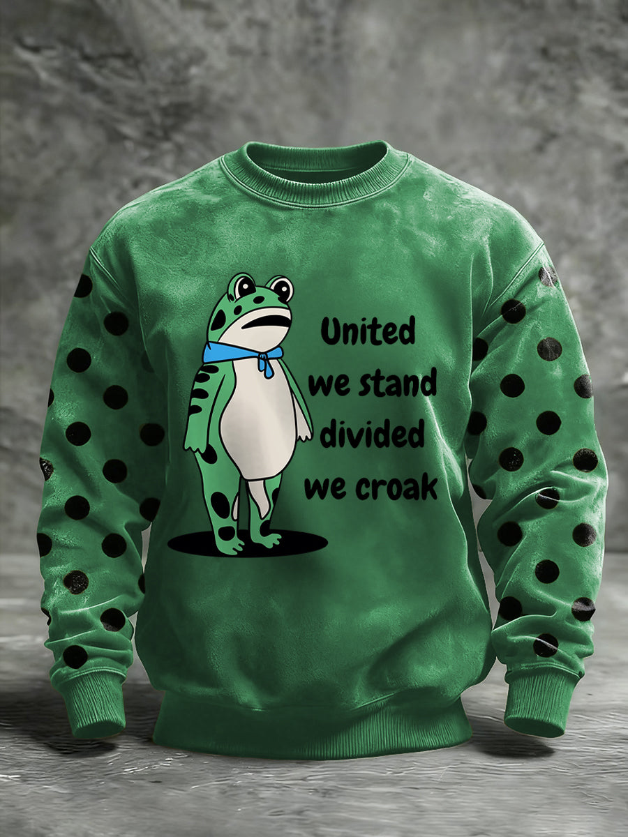 Men's Portland Frog Printed Crew Neck Sweatshirt