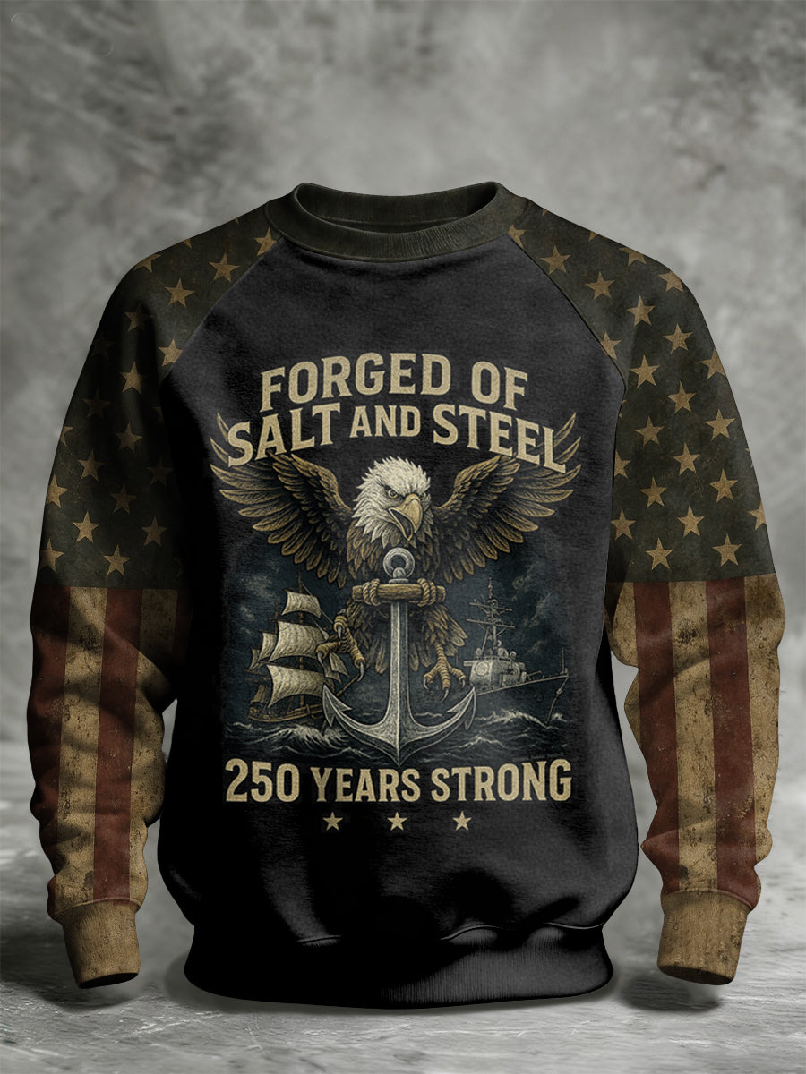 Men's Navy 250th Anniversary Printed Casual Sweatshirt